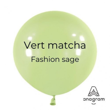Ballons latex 11" ROND - 28CM - Matcha Sage Anagram