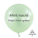 Ballons latex 11" ROND - 28CM - Mint nacré Pearl Mint Green Anagram