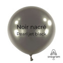 Ballons latex 11" ROND - 28CM - Noir nacré Anagram