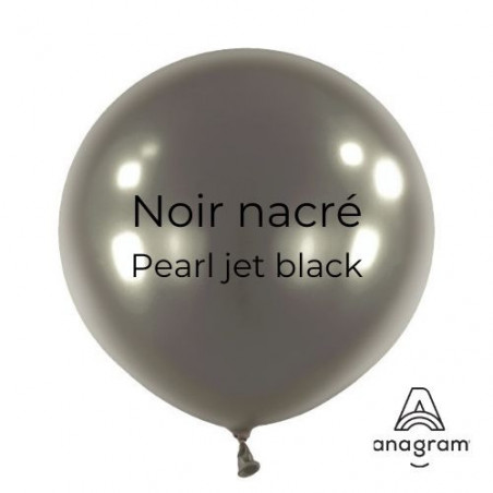 Ballons latex 11" ROND - 28CM - Noir nacré Anagram