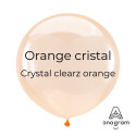 Ballons latex 11" ROND - 28CM - Orange cristal Crystal Clearz Anagram