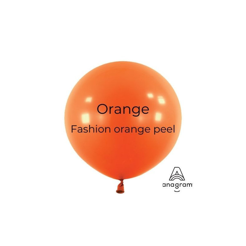 Ballons latex 11" ROND - 28CM - Orange Peel Anagram