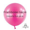Ballons latex 11" ROND - 28CM - Rose Framboise nacré