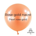 Ballons latex 11" ROND - 28CM - Rose gold nacré Pearl Rose gold Anagram