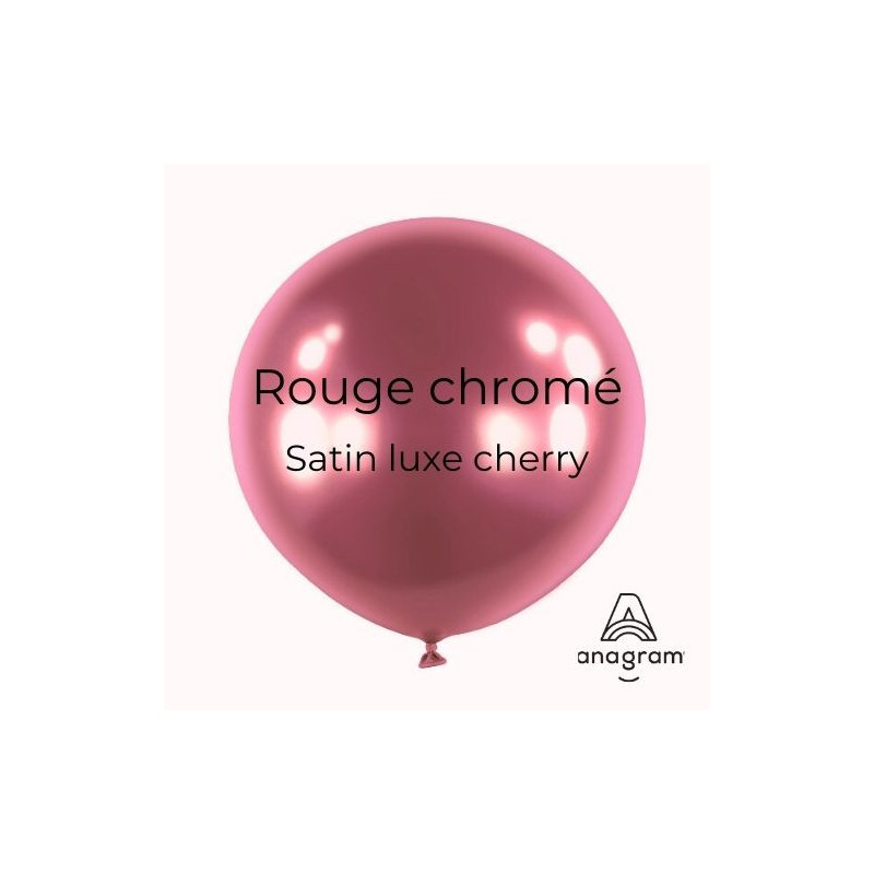 Ballons latex 11" ROND - 28CM - Rouge chromé
