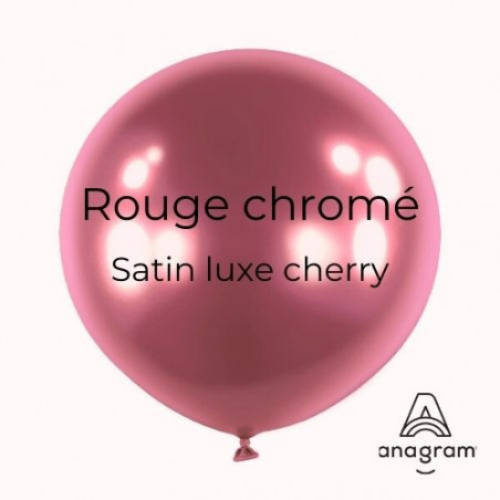 Ballons latex 11" ROND - 28CM - Rouge chromé