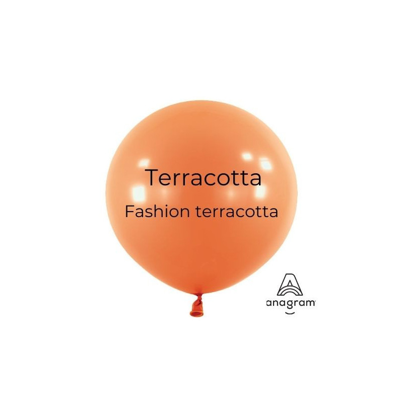 Ballons latex 11" ROND - 28CM - Terracotta Anagram