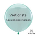 Ballons latex 11" ROND - 28CM - Vert cristal Crystal Clearz Green Anagram