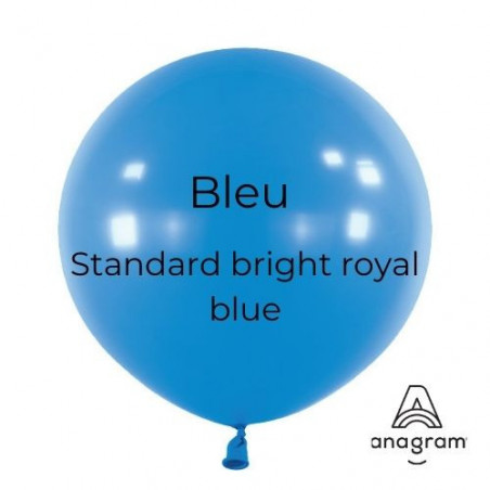 Ballons latex  24" ROND - 60CM - Bleu Bright Royal Blue Anagram