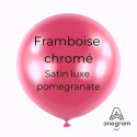 Ballons latex 24" ROND - 60CM  - Framboise chromé Satin Luxe Pomegranate Anagram