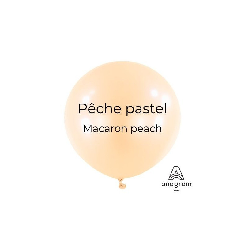 Ballons latex 24" ROND - 60CM  - Pêche pastel Peach Anagram