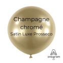 Ballons latex 24" ROND - 60CM - Champagne chromé Satin Luxe Prosecco Anagram