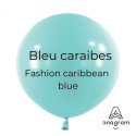 Ballons latex 24" ROND - 60CM- Bleu Caraibe Caribbean Blue Anagram