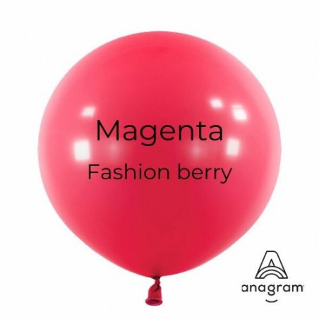 Ballons latex 24" ROND - 60CM - Magenta Berry Anagram