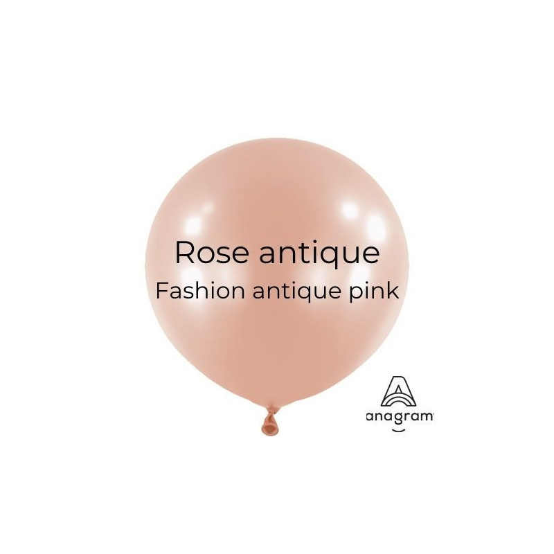 Ballons latex 24" ROND - 60CM - Rose Antique Pink Anagram