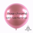 Ballons latex 24" ROND - 60CM - Rose chromé Satin Luxe Flamingo Anagram