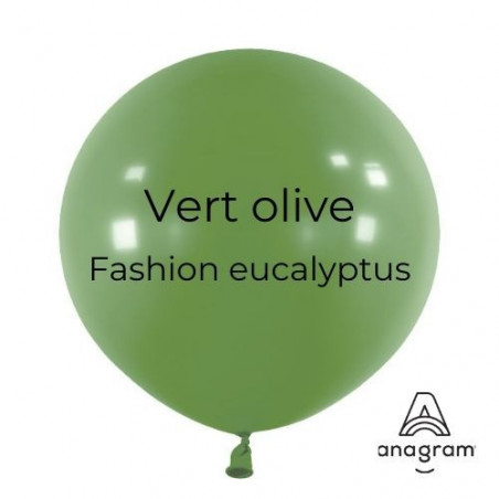 Ballons latex 24" ROND - 60CM - Vert olive Eucalyptus Anagram