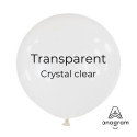 Ballons latex 24" ROND - 60CM - Transparent Crystal Clearz Clear Anagram