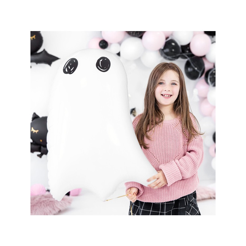 Ballon Mylar Fantôme Blanc – 68 x 48 cm – Party Deco