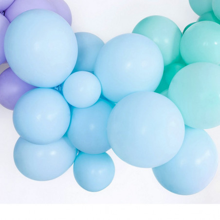 100 Mini Ballons Latex 12cm – Bleu pastel -  Party Deco