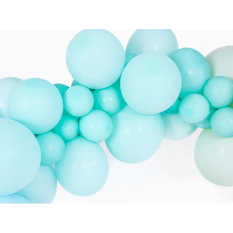 100 Mini Ballons Latex 12cm – Mint pastel -  Party Deco