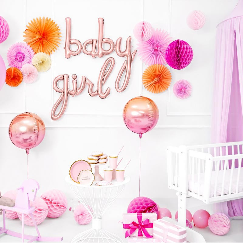 Ballon Mylar Mot Girl Rose Gold