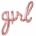 Ballon Mylar Mot Girl Rose Gold