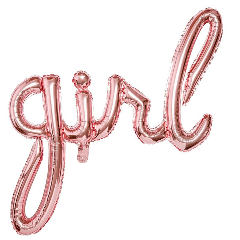 Ballon Mylar Mot Girl Rose Gold