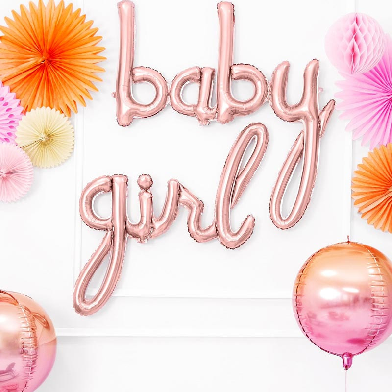 Ballon Mylar Mot Girl Rose Gold
