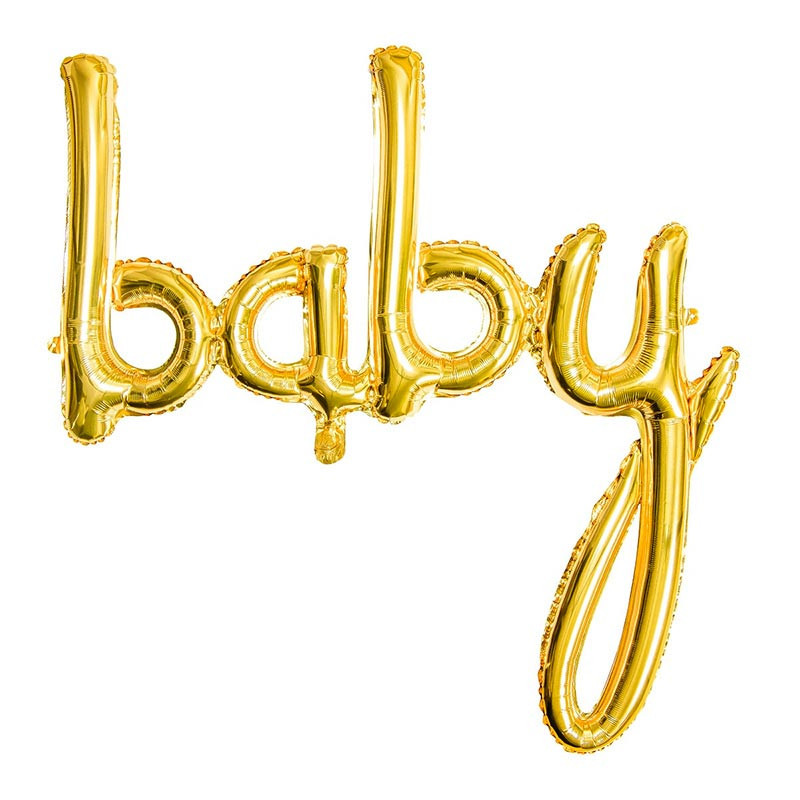 Ballon Mylar Mot "Baby" Doré
