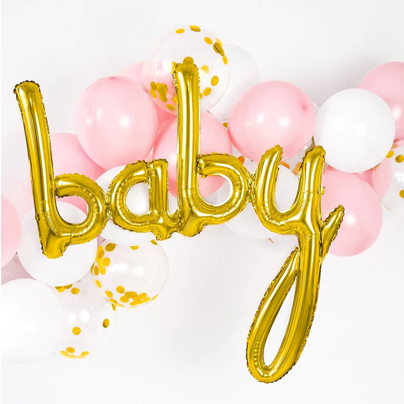 Ballon Mylar Mot "Baby" Doré