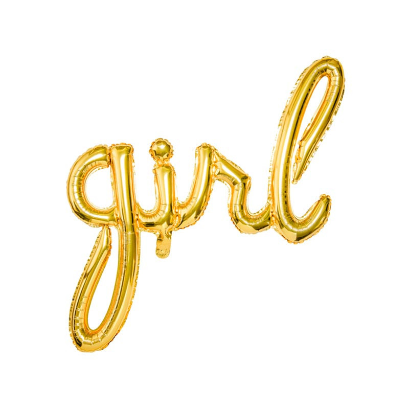 Ballon Mylar Mot Girl Doré