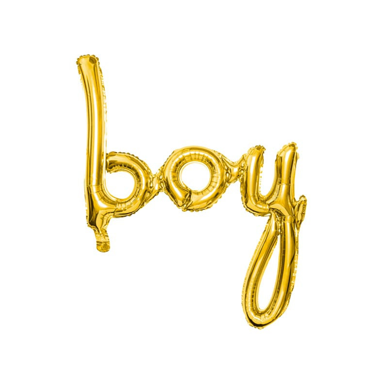 Ballon Mylar Mot Boy Doré Party Deco