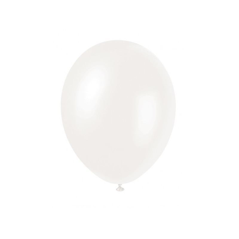 10 Ballons Latex 30 cm – Blanc -  Party Deco