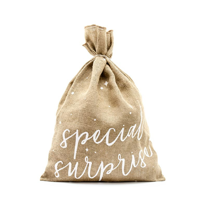 Sac Toile de Jute de Noël – Party Deco