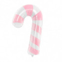 Ballon SuperShape Canne à sucre Noël rose et blanc – Party Deco