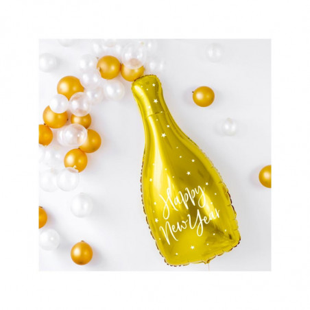 Ballon Alu SuperShape Nouvel An Bouteille de Champagne – Party Deco