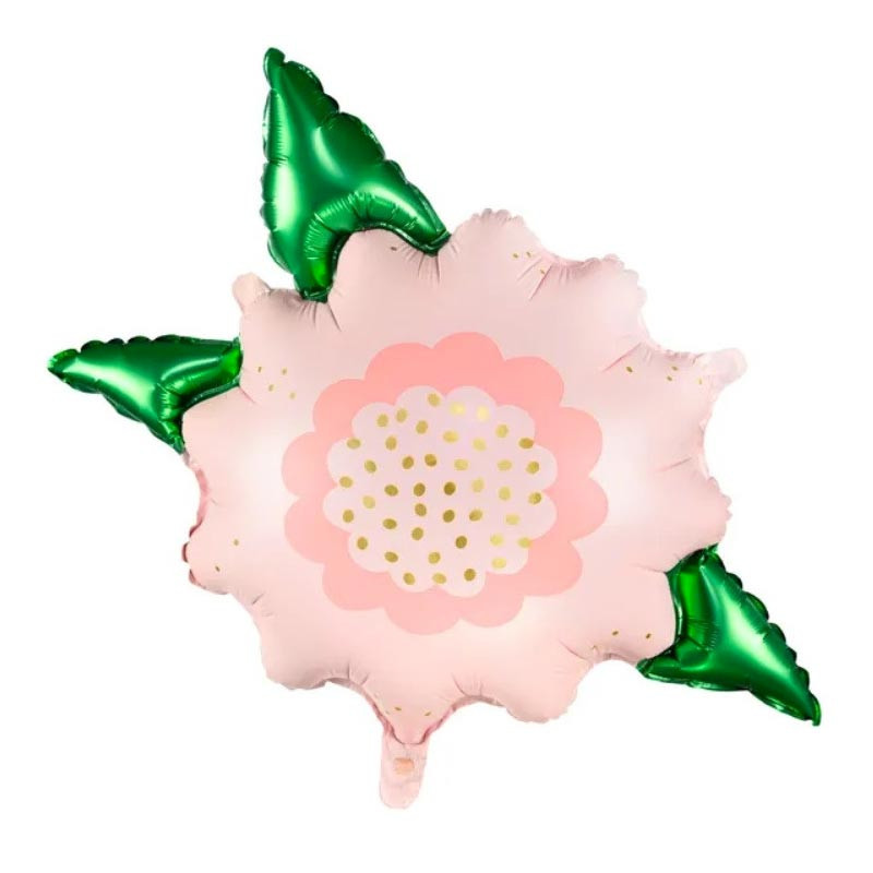Ballon Alu Fleur Rose - Party Deco