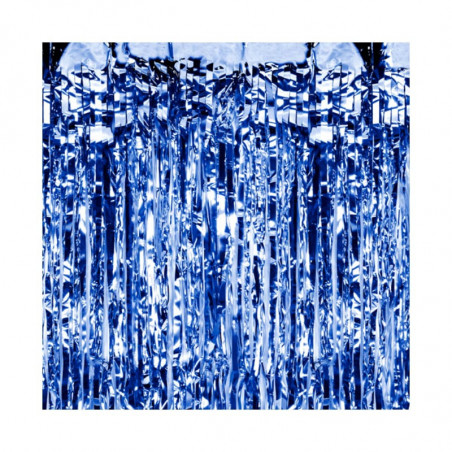 Rideau de Fête Bleu Foncé Brillant – 90 x 250 cm