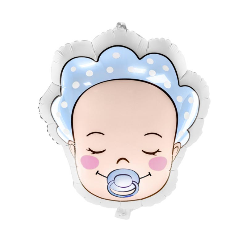 Ballon Mylar Mat Tête de Bébé Garçon Baby Boy - Party Deco