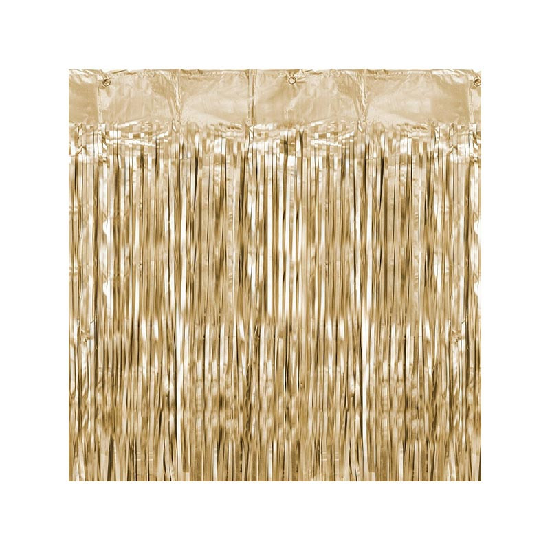 Rideau de Fête Doré Chromé -  90 x 250 cm