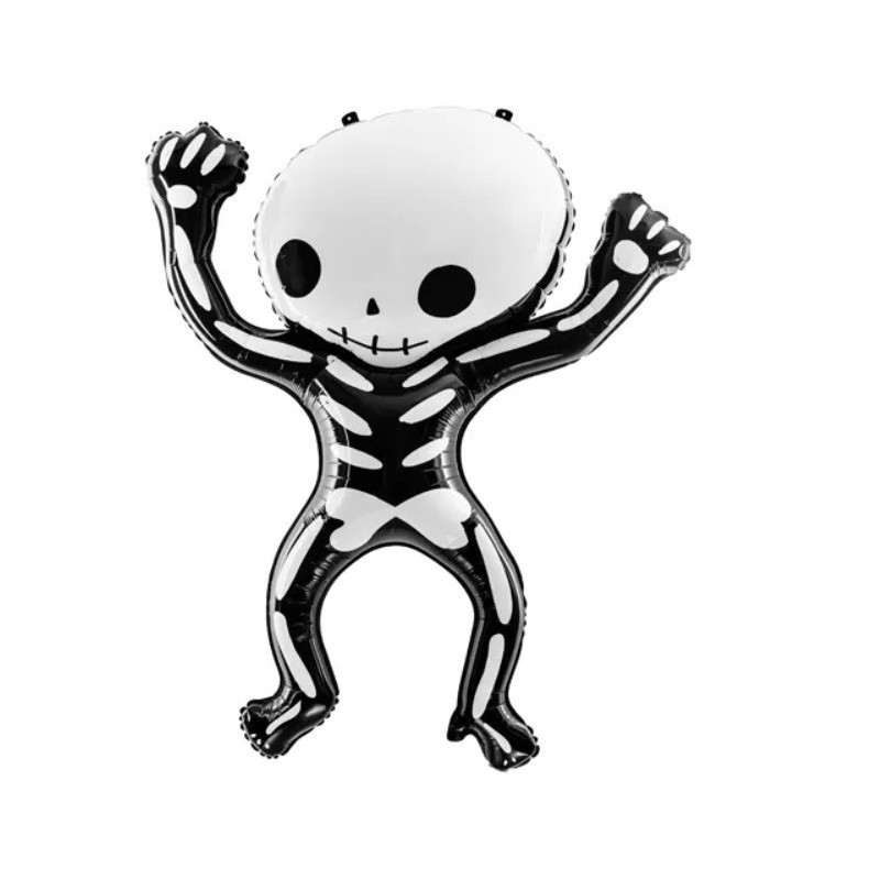 Ballon XL Squelette Noir et Blanc – Party Deco