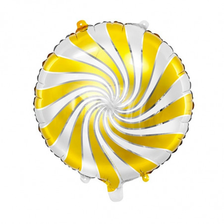 Ballon Rond Standard Doré à Spirale – Party Deco