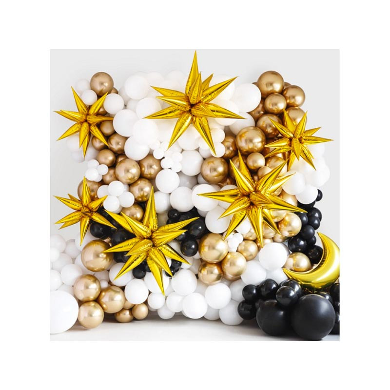 Ballon Mylar 3D Étoile Étincelle Or 70 cm – Party Deco