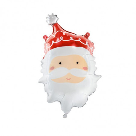 Ballon SuperShape Tête du Père Noël Rouge et Blanc – Party Deco