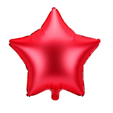Ballon Aluminium Mylar Étoile – Rouge Chromé – 48 cm – PartyDeco
