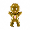 Ballon SuperShape Bonhomme Pain d’Épice Gingerbread Marron – Party Deco