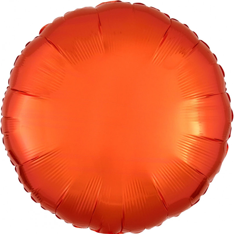 Ballon Mylar Rond Orange Nacré Anagram