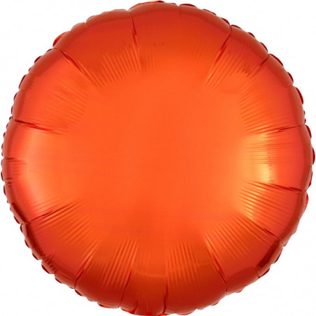Ballon Mylar Rond Orange Nacré Anagram