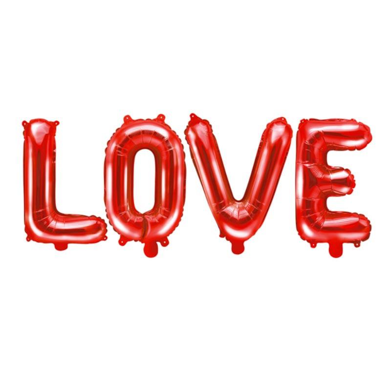 Ballons Lettres Mylar Love Rouge – Party Deco
